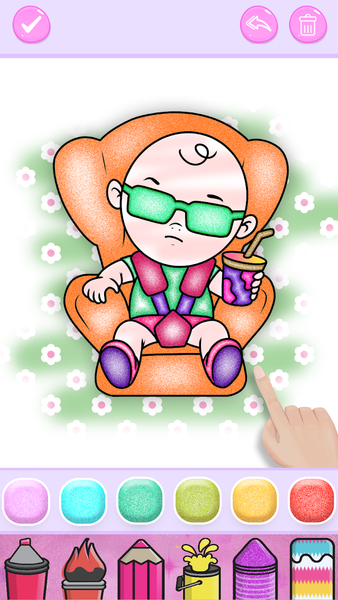 Cute Babies Coloring Pages - Image screenshot of android app