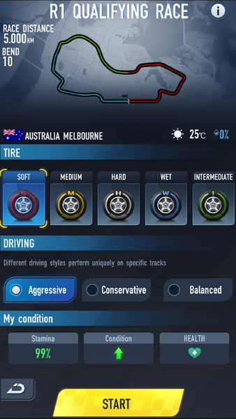 Formula Rising Star - Gameplay image of android game