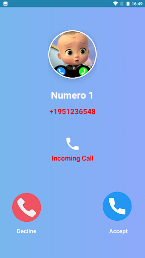 Fake video Call Baby Boss chat - Image screenshot of android app