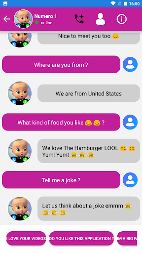 Fake video Call Baby Boss chat - عکس برنامه موبایلی اندروید