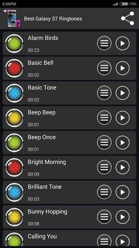 Ringtones for Galaxy S7 Edge - Image screenshot of android app