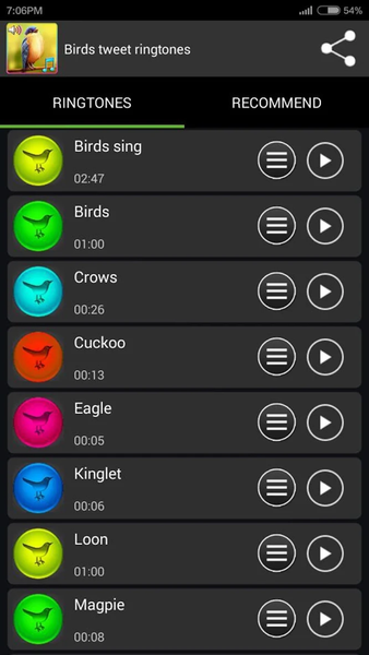 Birds Sounds Ringtones - عکس برنامه موبایلی اندروید