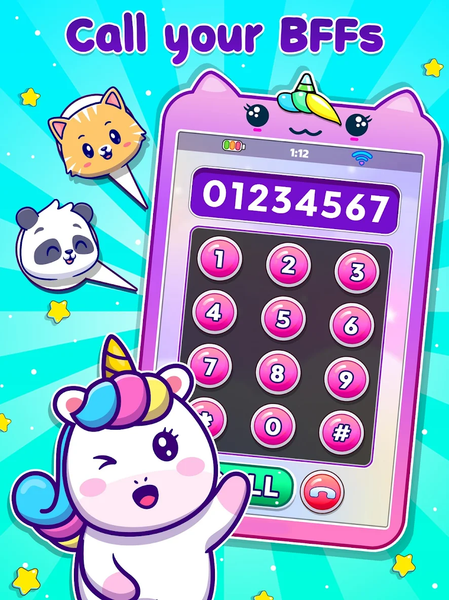 Kids Baby Unicorn Phone Game - Gameplay image of android game
