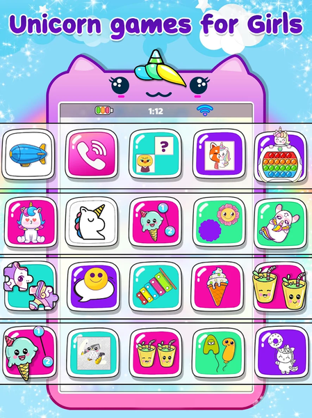 Kids Baby Unicorn Phone Game - Gameplay image of android game