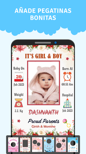 NewBorn Baby Birth Frame - عکس برنامه موبایلی اندروید