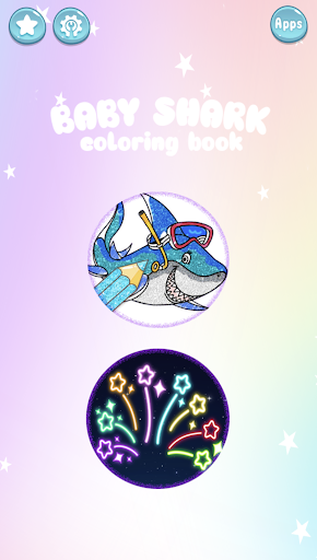 Baby Shark Glitter Coloring - Image screenshot of android app