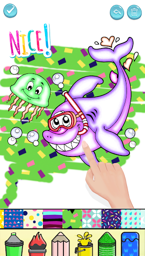 Baby Shark Glitter Coloring - عکس برنامه موبایلی اندروید
