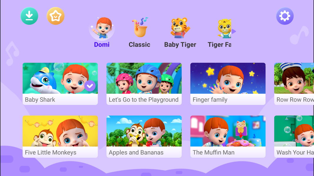 Baby Domi-Kids Music& Rhymes - Image screenshot of android app