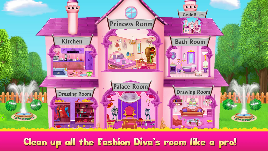 Cleaning games for Kids Girls - Image screenshot of android app