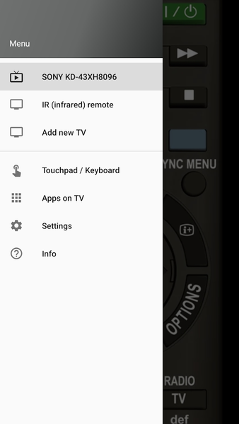 Smart TV Remote for Sony TV - Image screenshot of android app