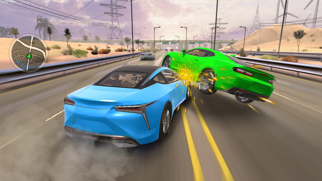 Traffic Driving Car Simulation - Gameplay image of android game