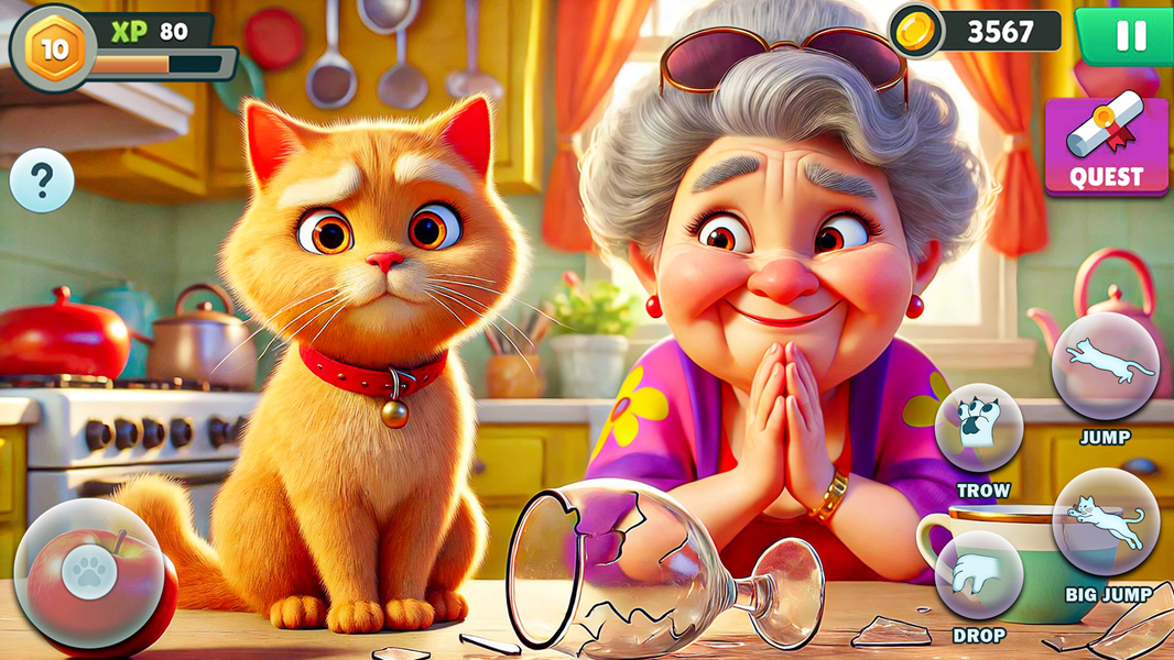 Bad Cat: Elder Gran Simulator - عکس بازی موبایلی اندروید