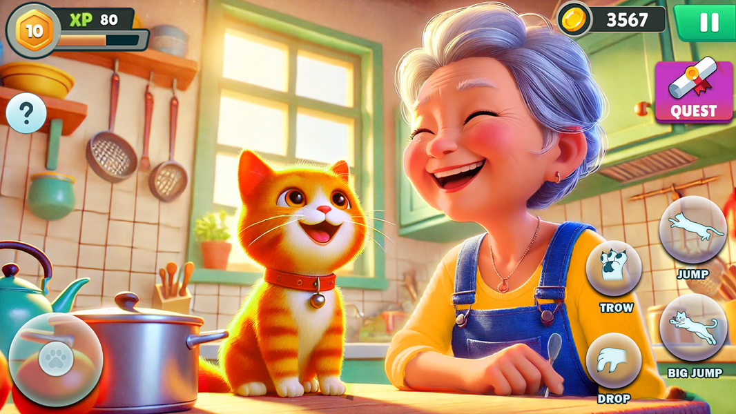 Bad Cat: Elder Gran Simulator - عکس بازی موبایلی اندروید