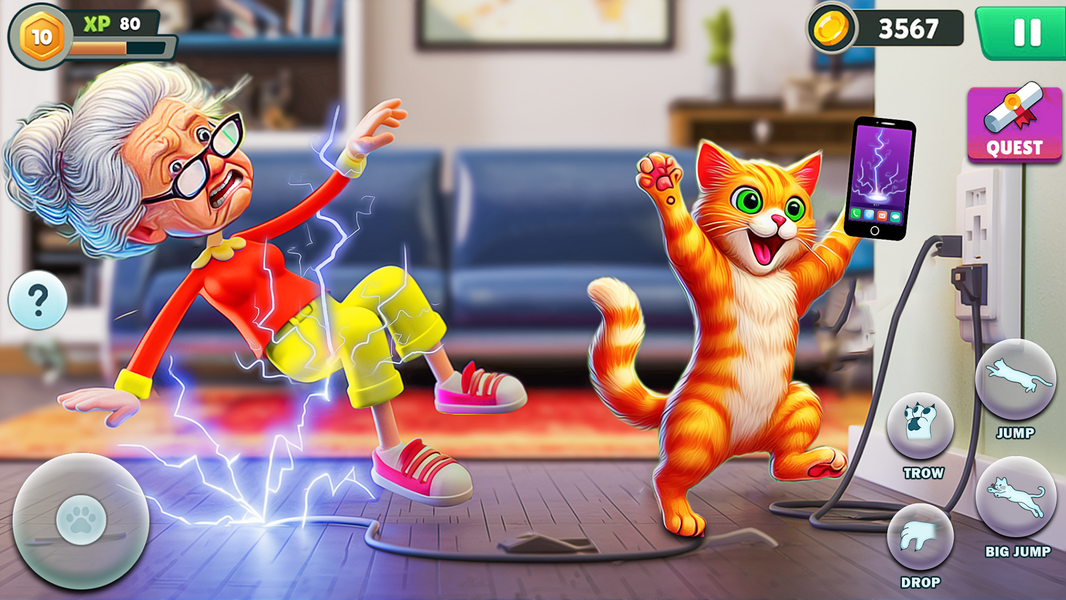 Bad Cat: Elder Gran Simulator - عکس بازی موبایلی اندروید