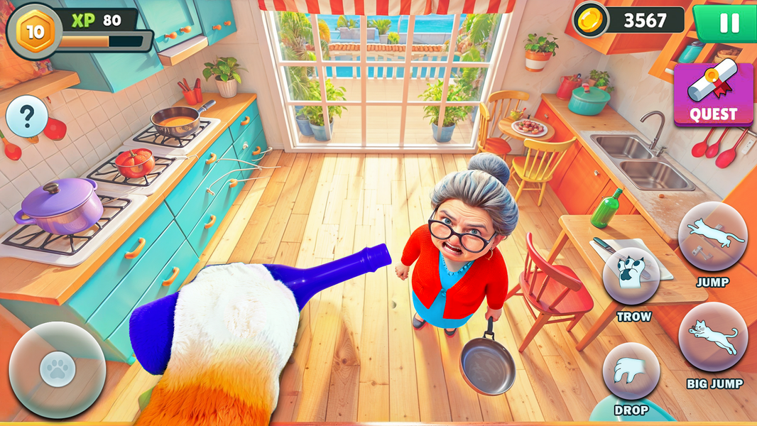 Bad Cat: Elder Gran Simulator - عکس بازی موبایلی اندروید