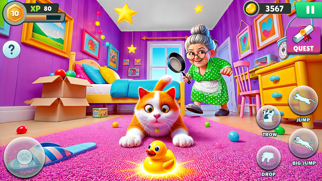 Bad Cat: Elder Gran Simulator - عکس بازی موبایلی اندروید