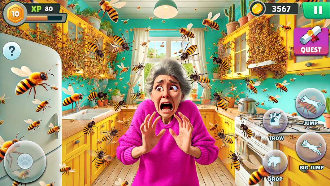 Bad Cat: Elder Gran Simulator - عکس بازی موبایلی اندروید