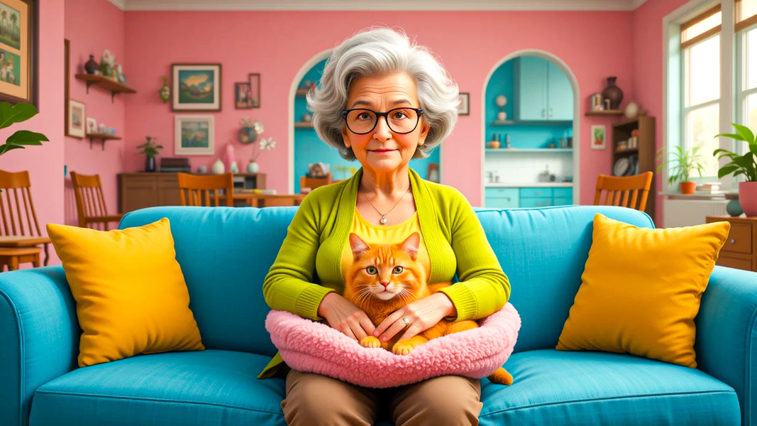 Bad Cat Simulator Cat vs Gran - Gameplay image of android game