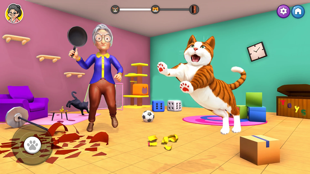 Mad Cat Chaos Granny Game - Gameplay image of android game