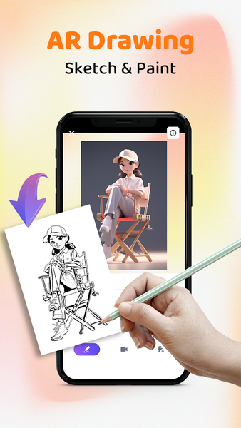 AR Drawing Sketch Paint - Image screenshot of android app