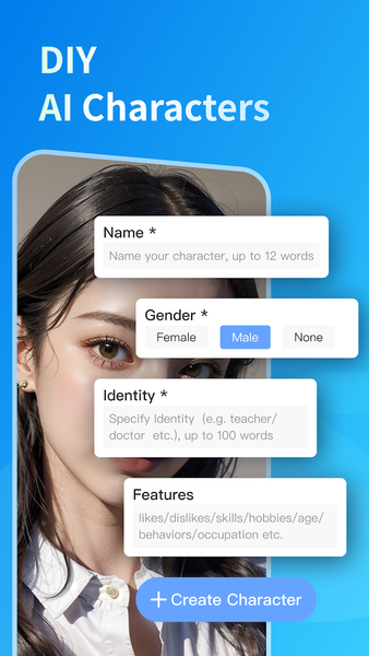 Hi.AI - Chat With AI Character - عکس برنامه موبایلی اندروید