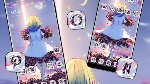 Anime Alone Girl Theme for Android  Download