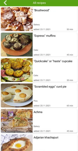 Baking recipes - عکس برنامه موبایلی اندروید