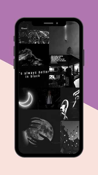 Black Aesthetic Wallpaper - Image screenshot of android app