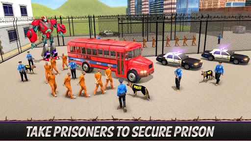 Us Police Prisoner Transport Robot Bus - Gameplay image of android game
