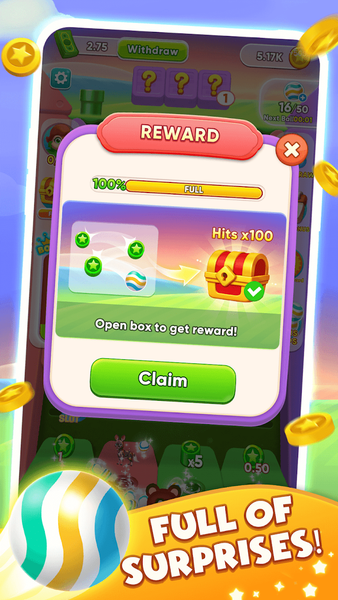 Fortune Ball : Lucky Drop Day - Gameplay image of android game