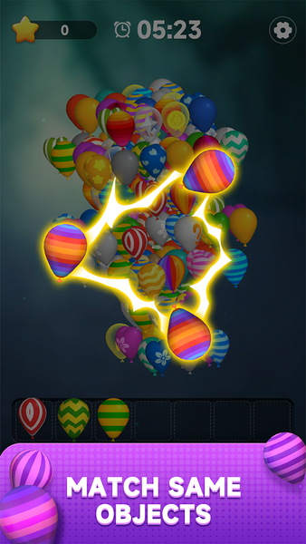 Balloon Triple Match: Match 3D - Gameplay image of android game