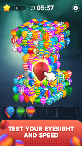 Balloon Triple Match: Match 3D - Gameplay image of android game