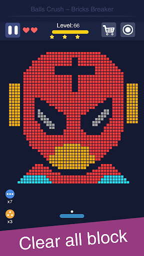 Balls Crush - Bricks Breaker - Gameplay image of android game