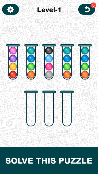 Ball sort puzzle - number sort - عکس بازی موبایلی اندروید