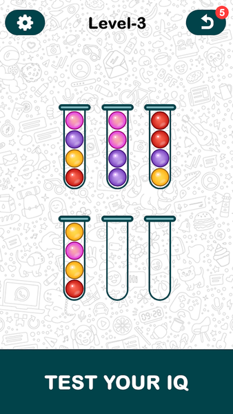 Ball sort puzzle - number sort - عکس بازی موبایلی اندروید
