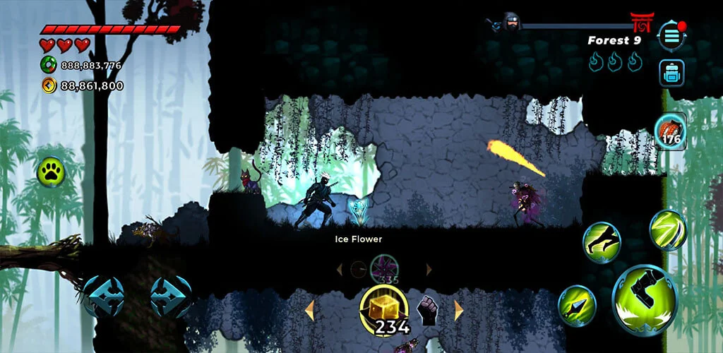 Ninja War: Shadow Adventures - Gameplay image of android game