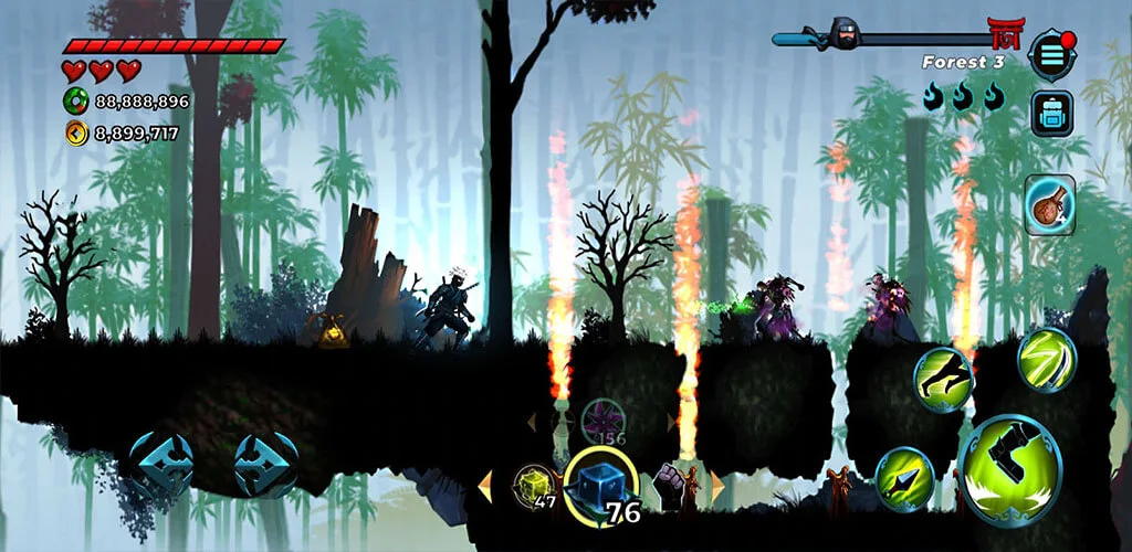 Ninja War: Shadow Adventures - Gameplay image of android game