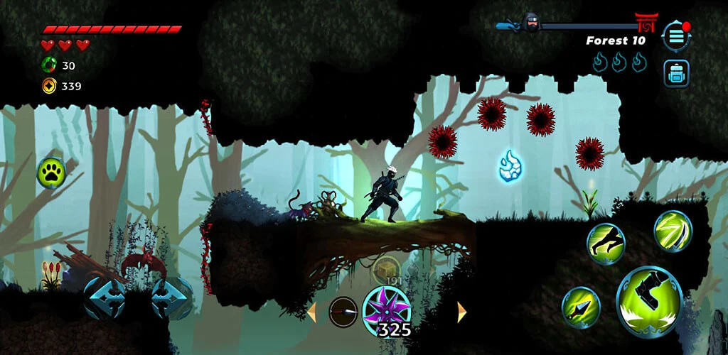 Ninja War: Shadow Adventures - Gameplay image of android game