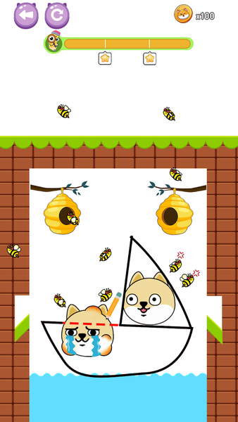 Dog vs Bee: Save The Dog - Gameplay image of android game