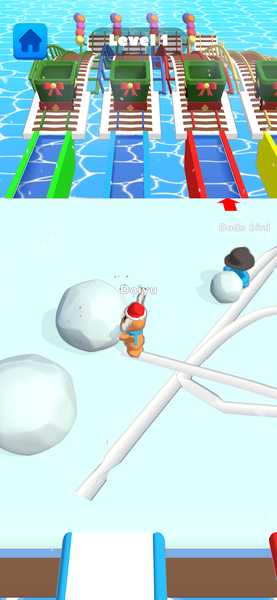 Ice Runner Battle: Snow Race - Gameplay image of android game