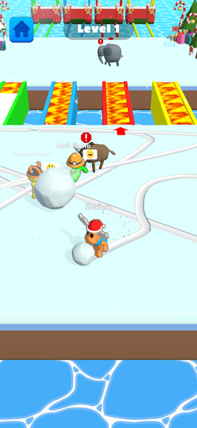 Ice Runner Battle: Snow Race - Gameplay image of android game