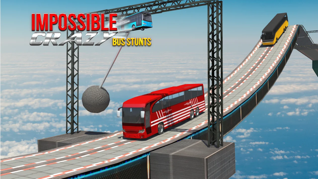 Impossible bus stunt driving : - عکس بازی موبایلی اندروید