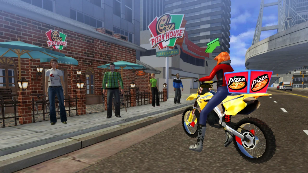 Moto Pizza delivery boy : Bike - Gameplay image of android game