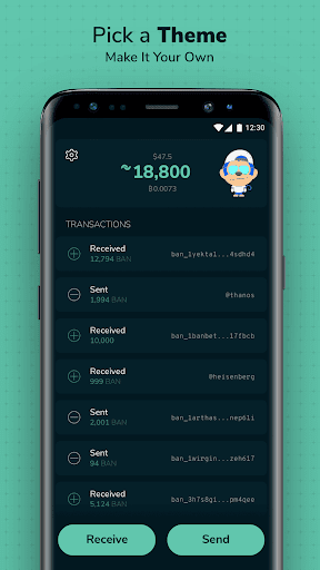 Kalium - BANANO Wallet - عکس برنامه موبایلی اندروید