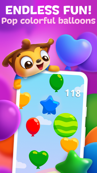 Balloon Pop: Little Kid Games - عکس بازی موبایلی اندروید