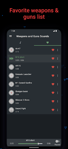 Gun and weapons sounds - Image screenshot of android app