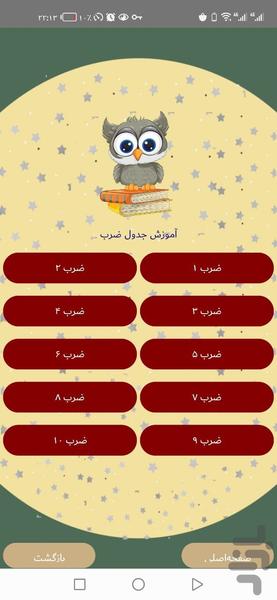 آموزش جدول ضرب احمدی سافت - Image screenshot of android app