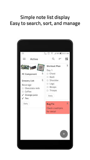 NOTES! - Notes & Lists - عکس برنامه موبایلی اندروید