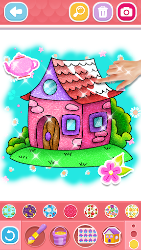 Glitter House coloring for kid - عکس برنامه موبایلی اندروید