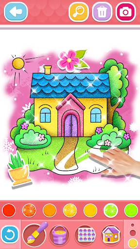 Glitter House coloring for kid - Image screenshot of android app